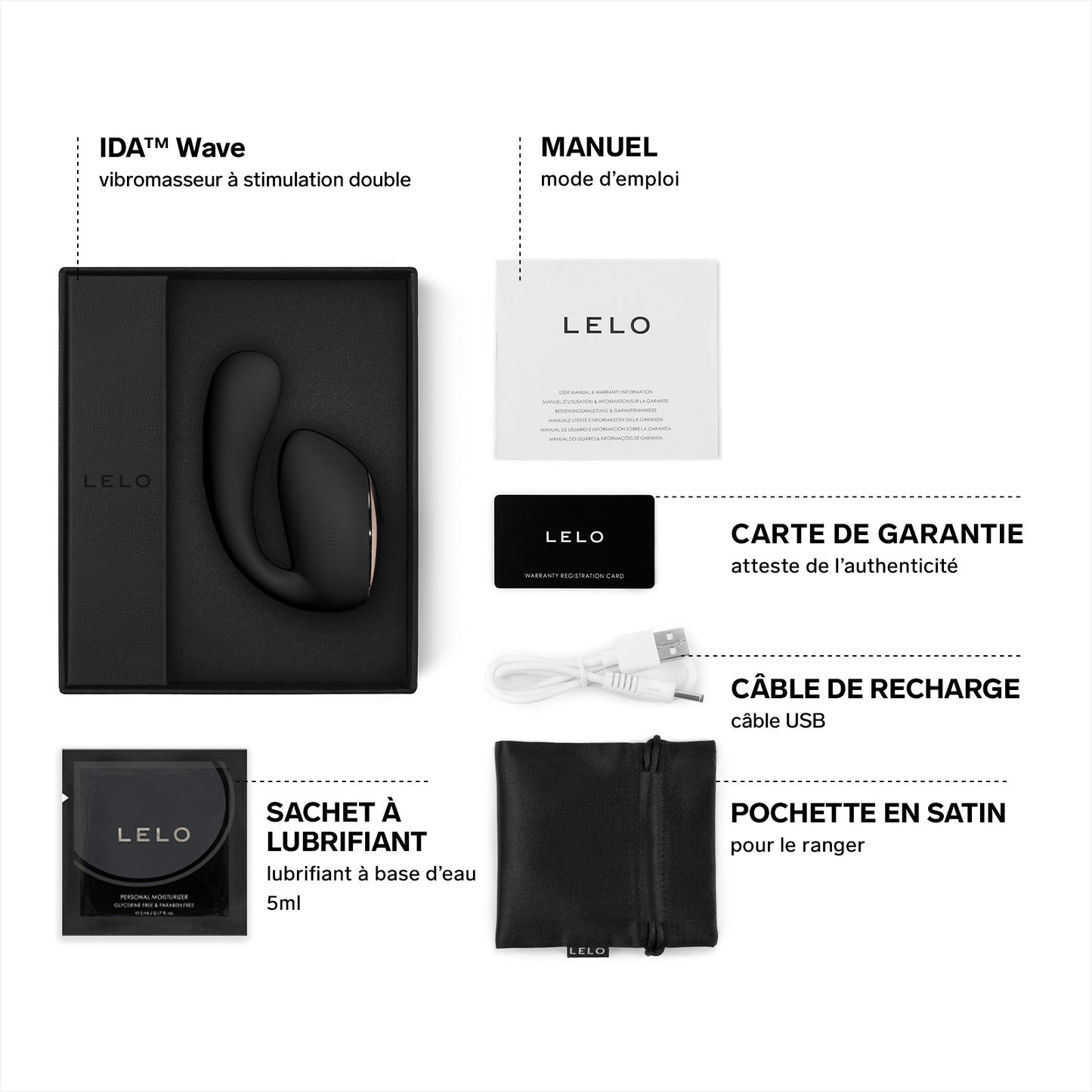 IDA Wave de Lelo - Noir