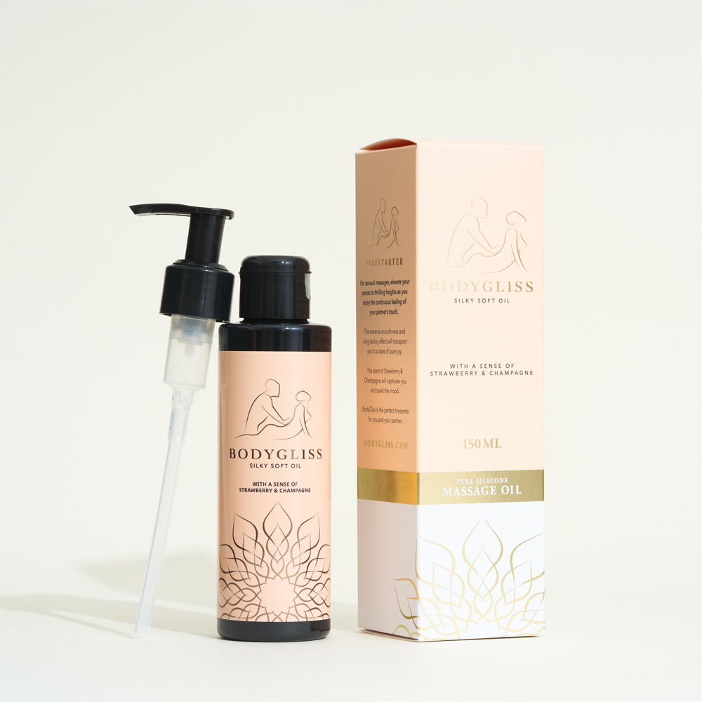 2 in 1 bodygliss massage oil - Strawberry Champagne