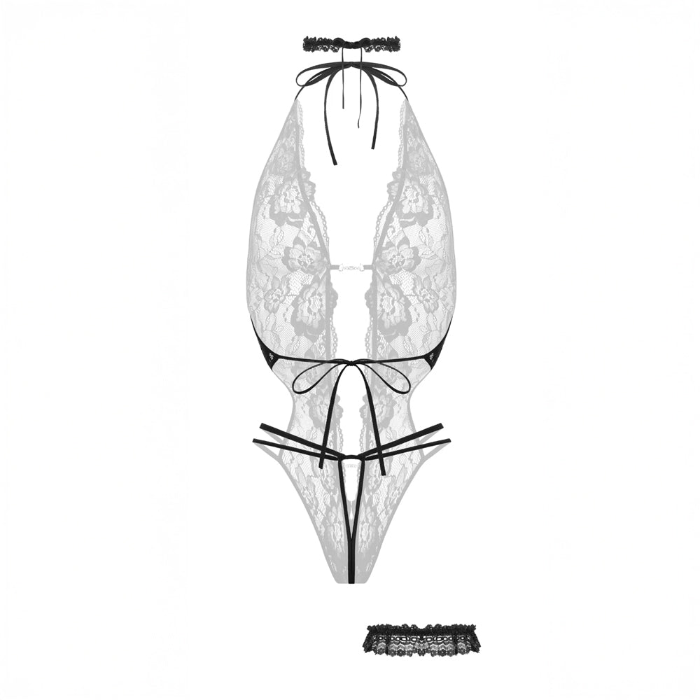 Body ouvert Renée - Noir