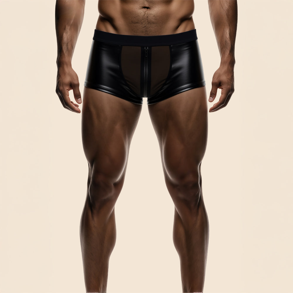 Boxer simili cuir à fermeture Ugo