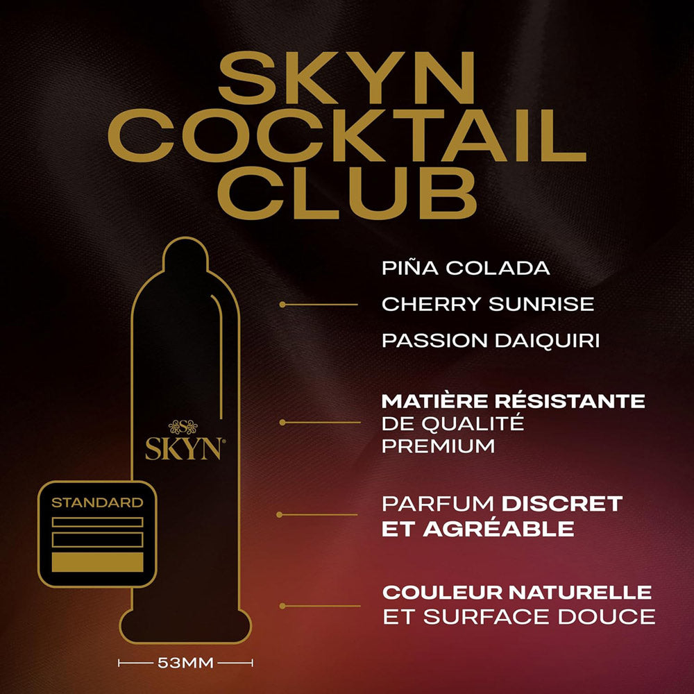 Condoms without flavored latex Skyn Cocktail Club