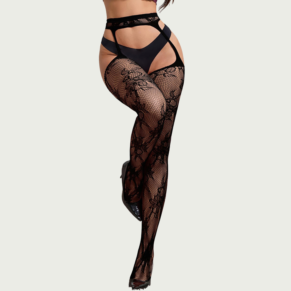 OhYeah Floral Lace Suspender Tights