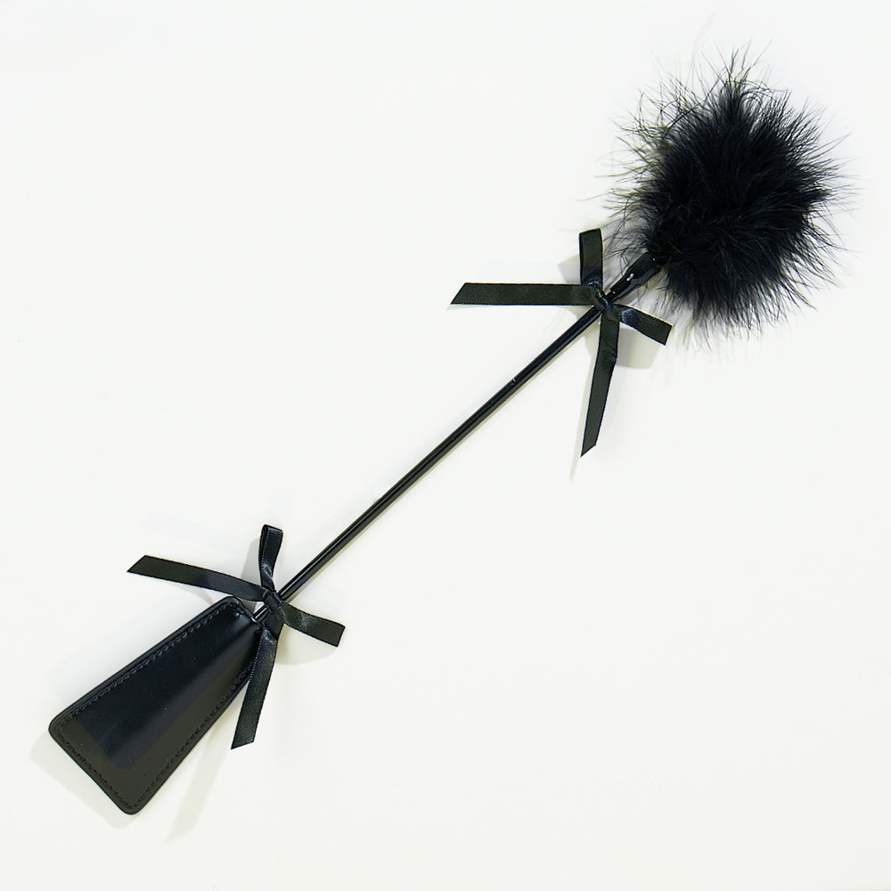 Soft BDSM feather whip — 2-in-1 accessory