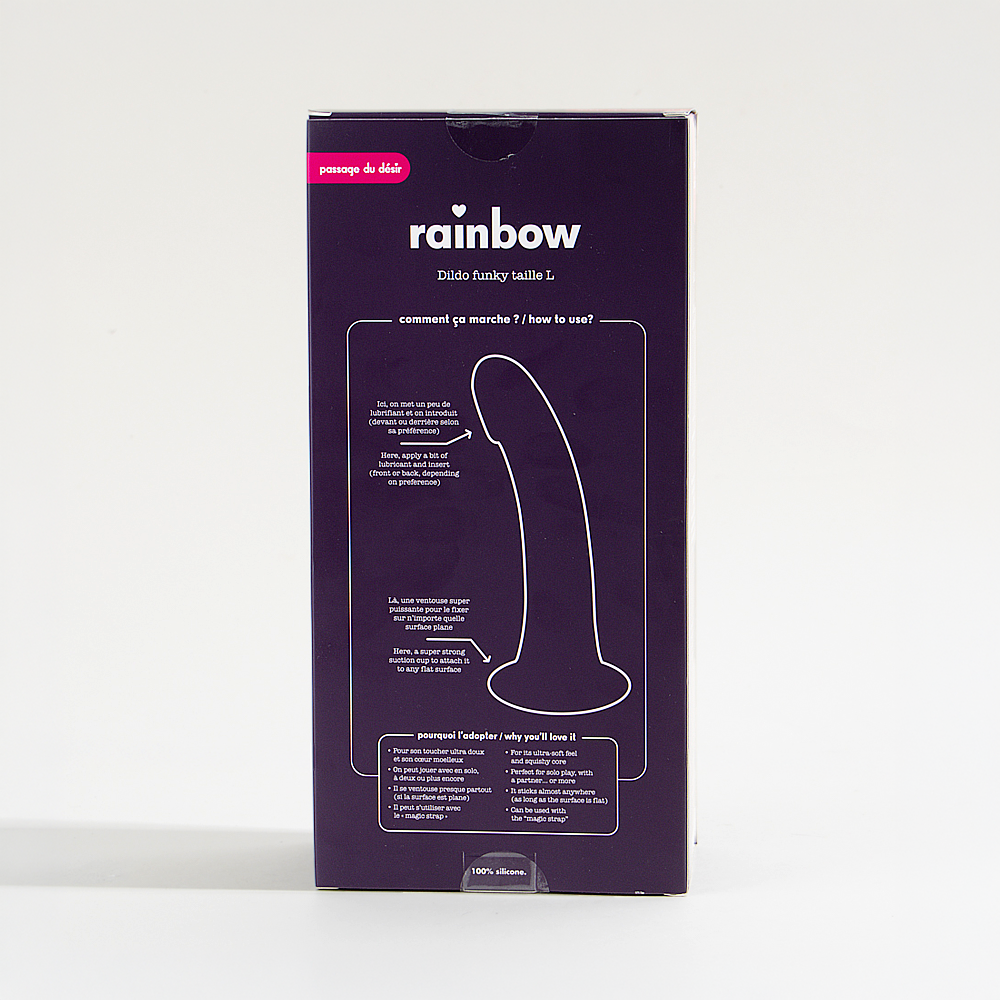 Funky suction cup dildo - Rainbow