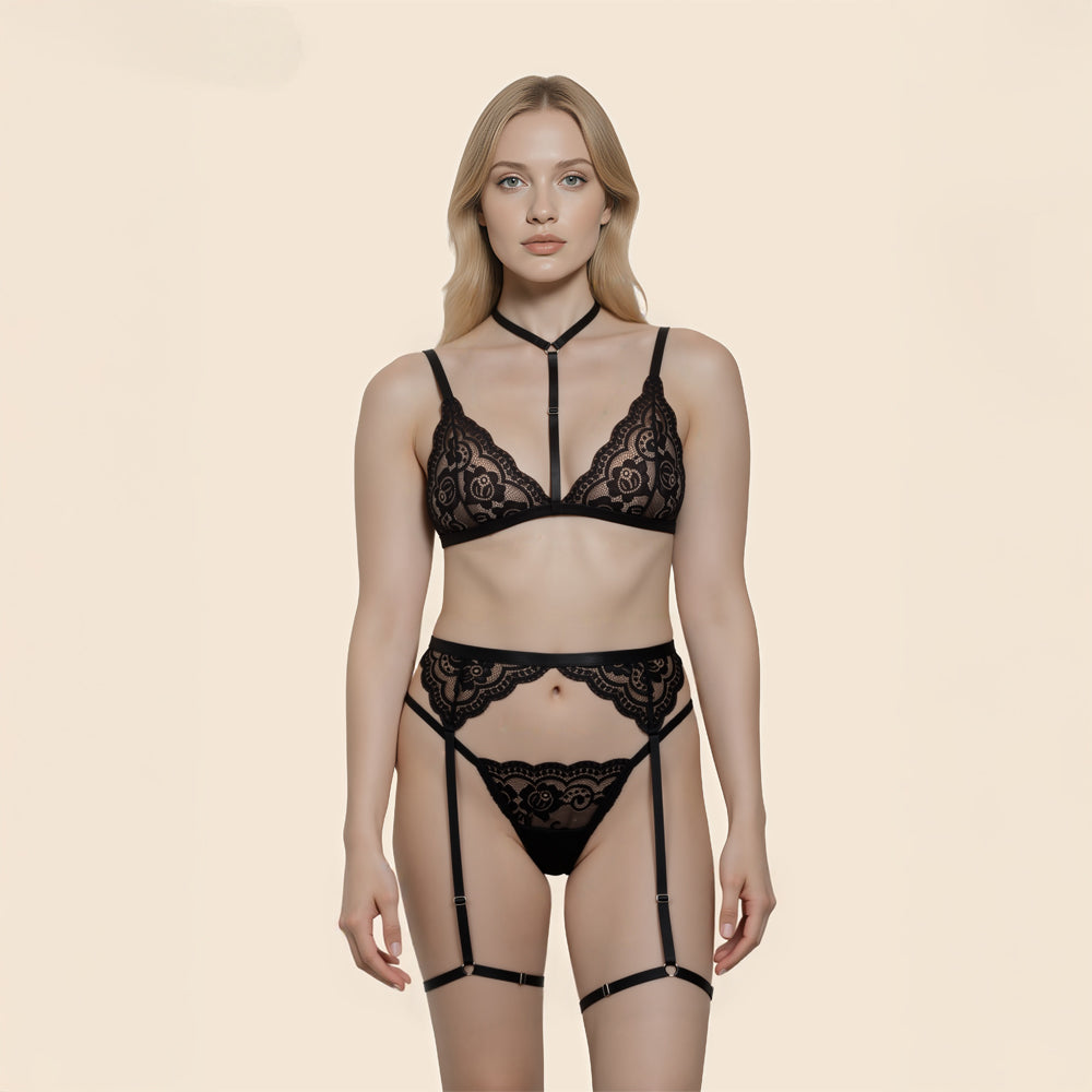 Ensemble 3 pièces à dentelle Bella