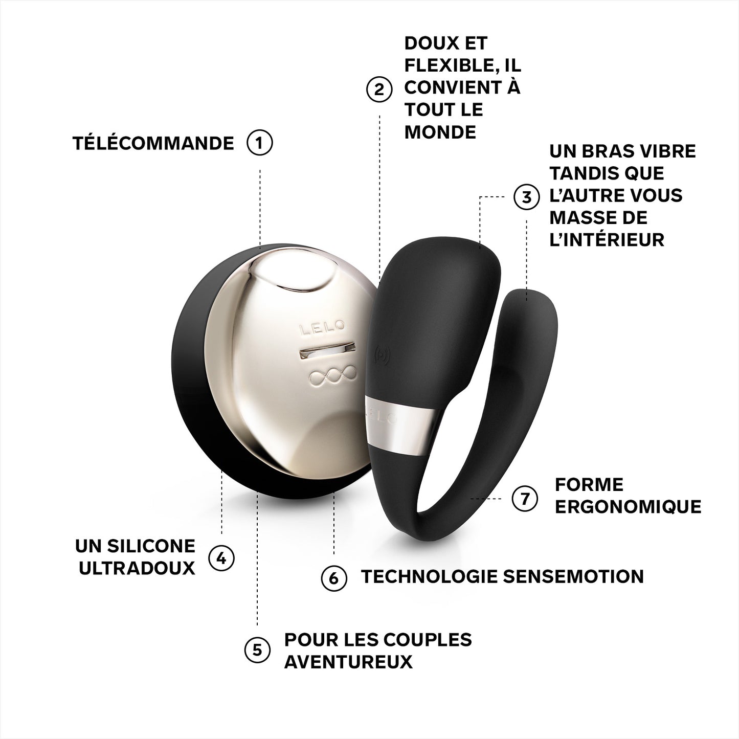 Vibro Tiani 3 de Lelo - Noir