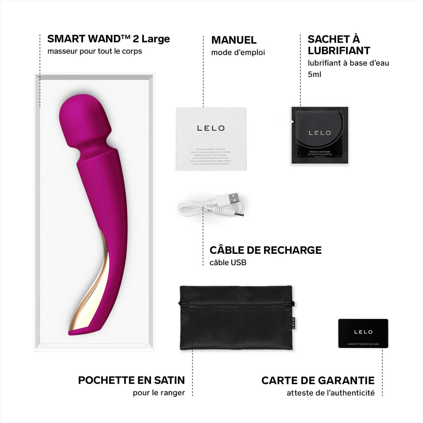 Vibromasseur Smart Wand 2 de Lelo - Large