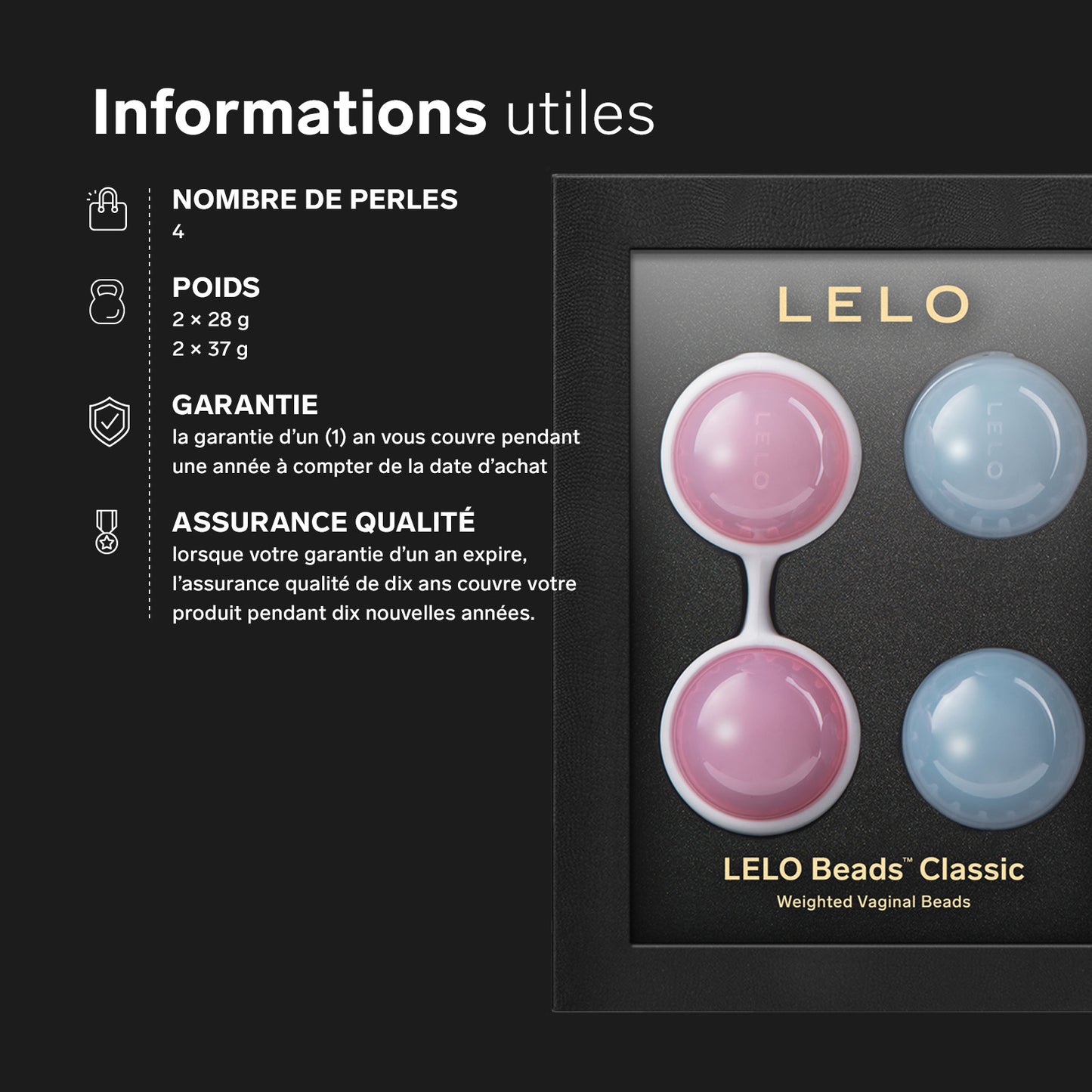 Boules de geisha Lelo Beads Classic - Lelo Beads Classic
