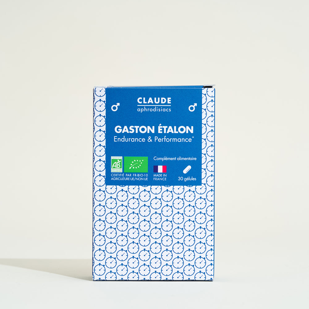 100% organic men's delayer for man Gaston Étalon
- 30 capsules