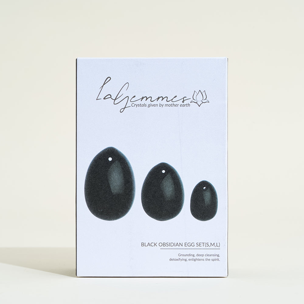 Natural stone geisha balls - Obsidian