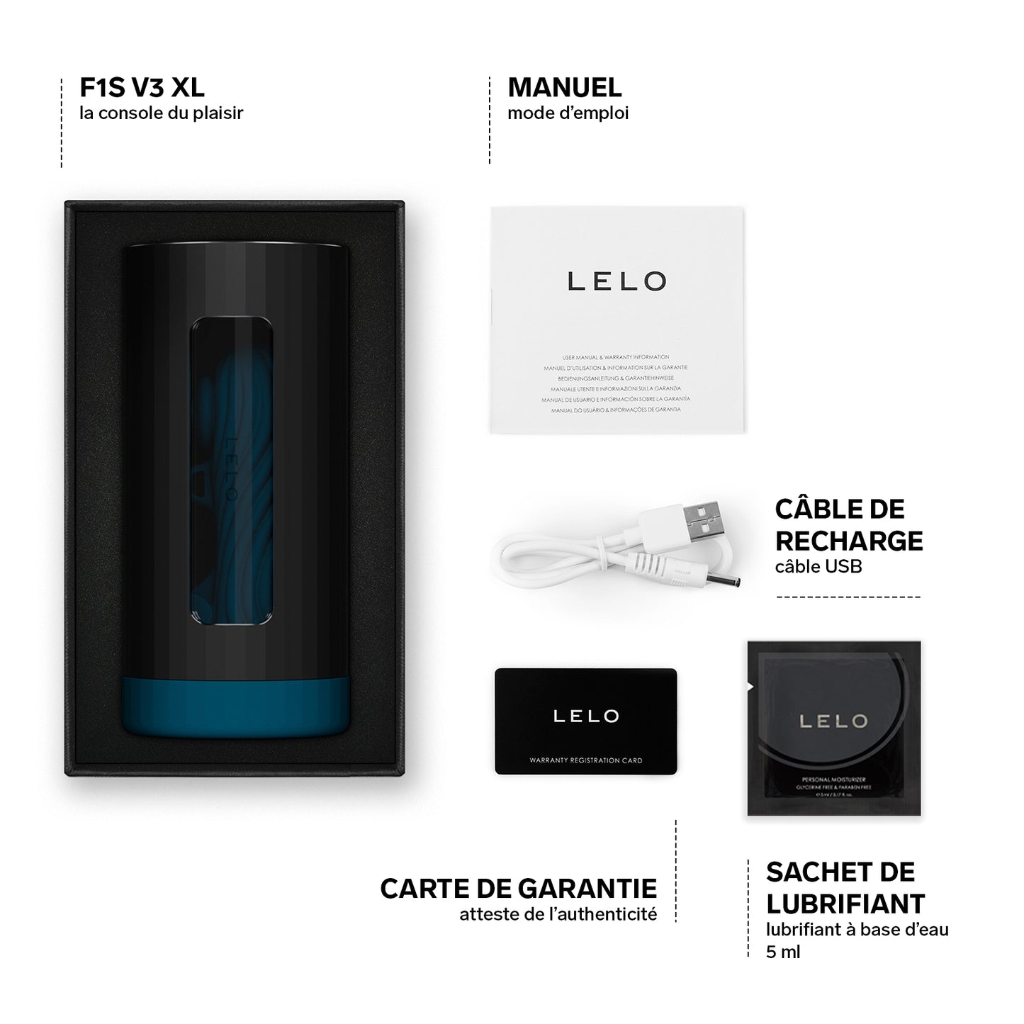 F1S V3 of Lelo Masturbator controlled by AI - Blue