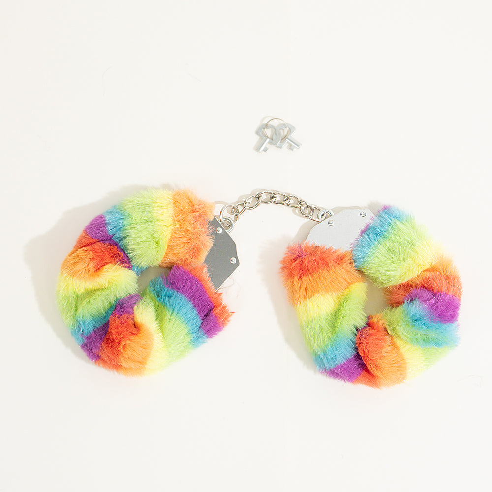Soft Fur Handcuffs Passage du Désir - Rainbow