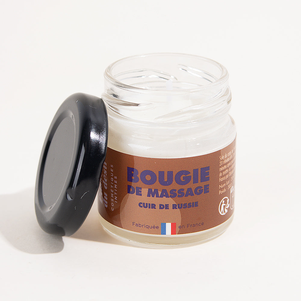 Mini massage candle - Russian leather