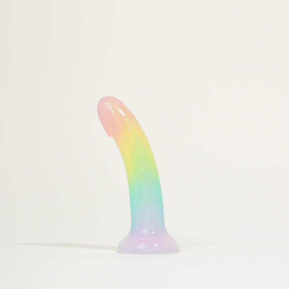 Funky suction cup dildo - Rainbow