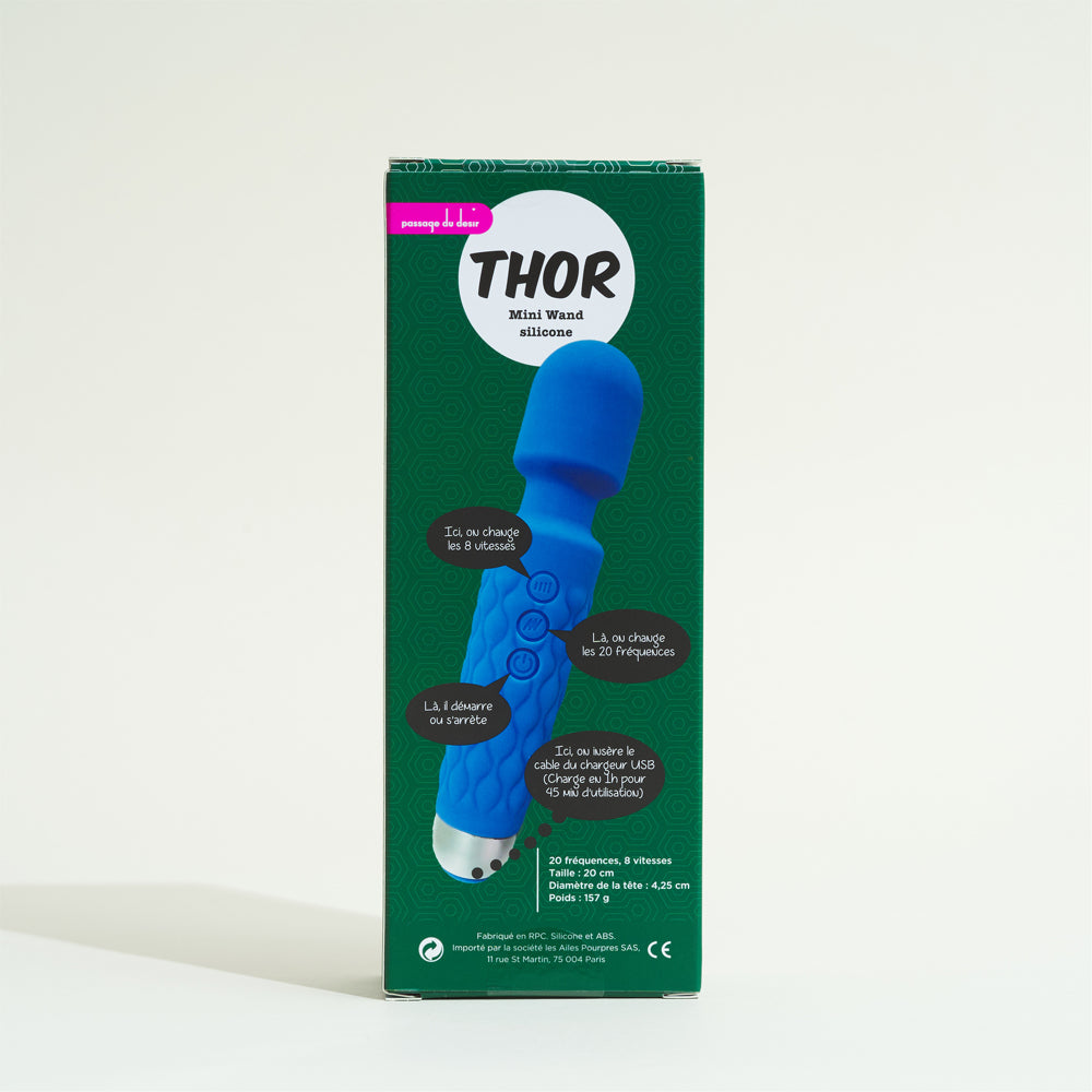 Mini Wand Silicone Thor - Bleu