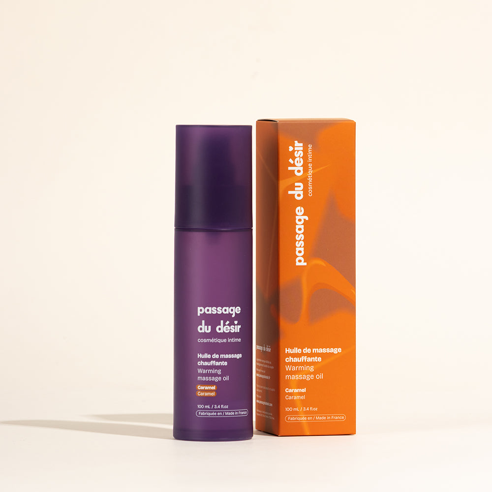 Huile de massage gourmande et chauffante - Caramel