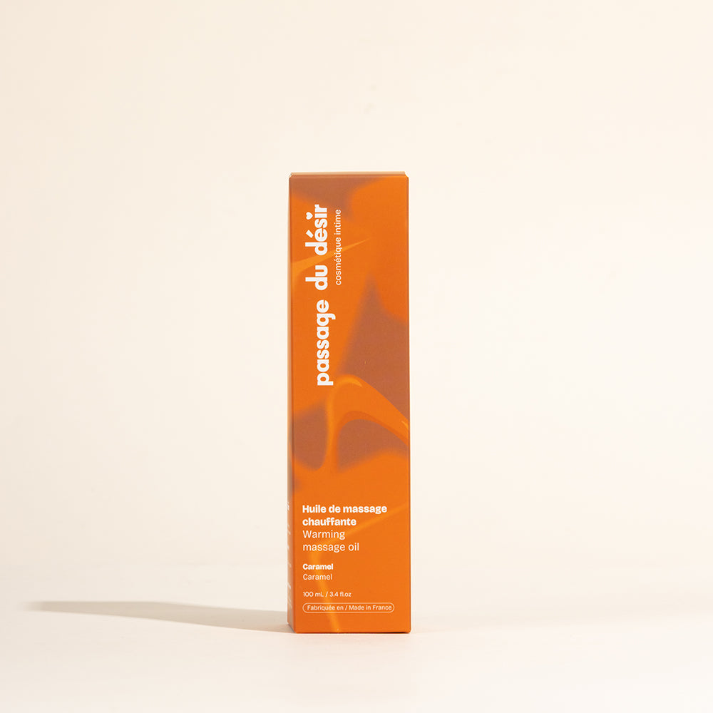 Huile de massage gourmande et chauffante - Caramel