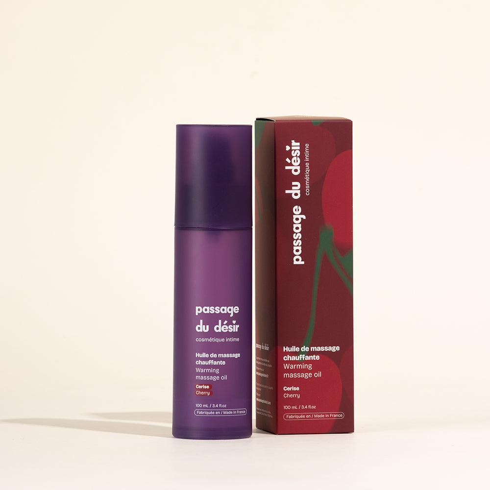 Huile de massage gourmande et chauffante - Cerise