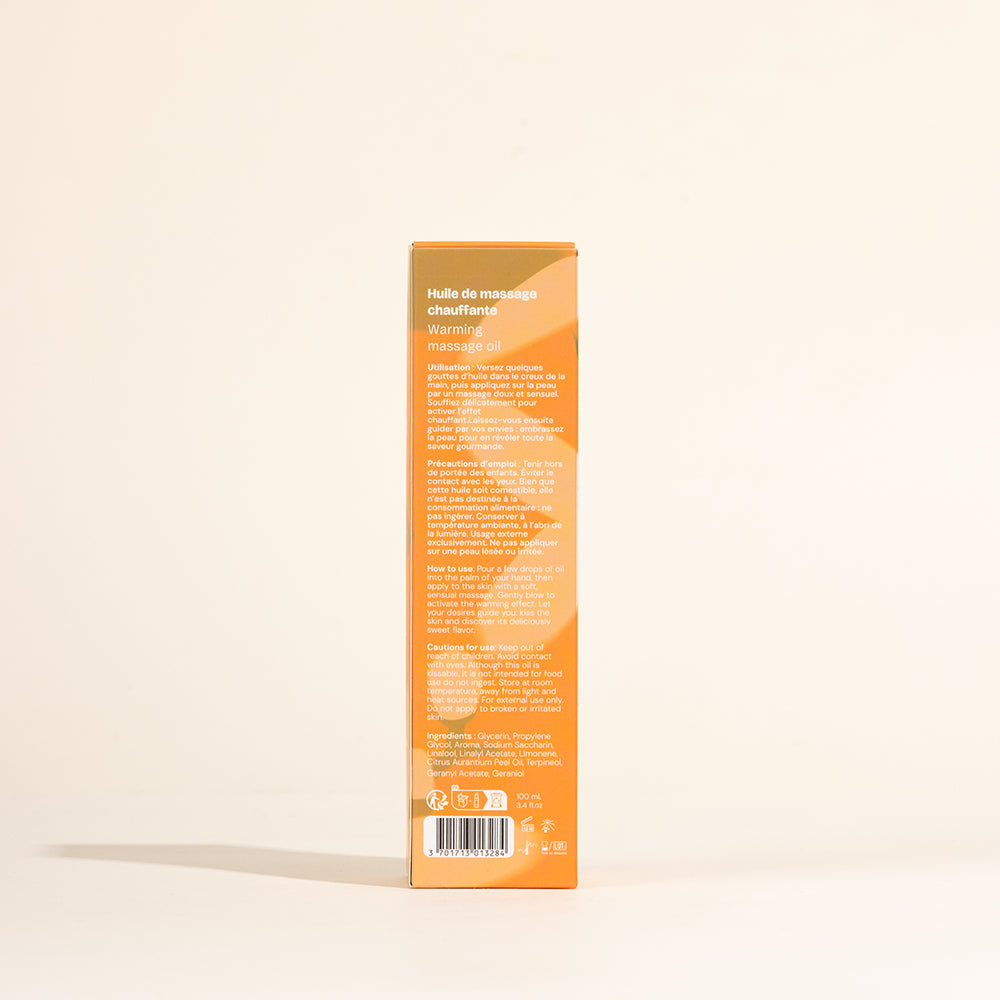 Huile de massage gourmande et chauffante - Fleur d'oranger