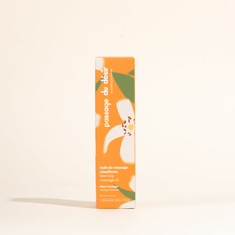 Huile de massage gourmande et chauffante - Fleur d'oranger