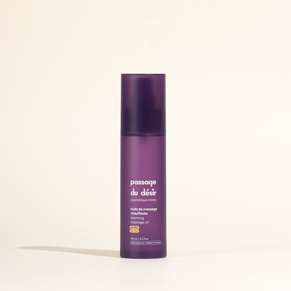 Huile de massage gourmande et chauffante - Vanille