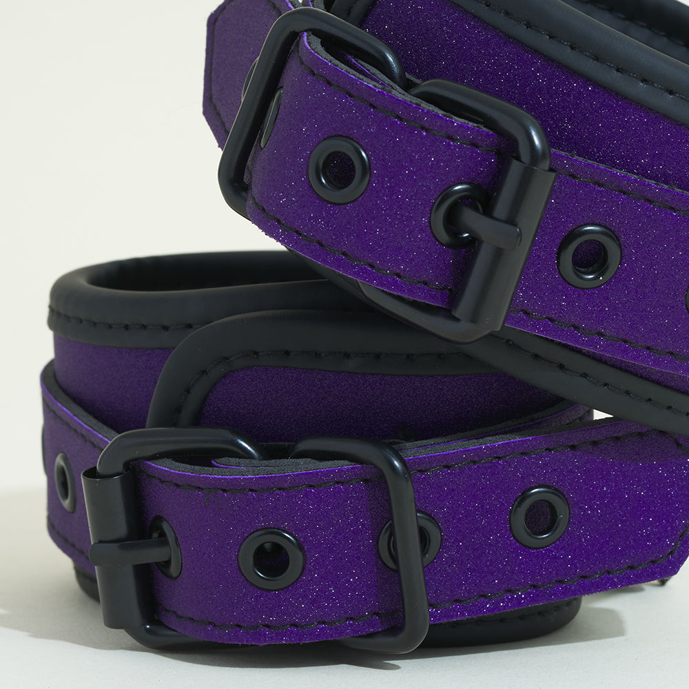 Ankle handcuffs Pop - Glittery purple