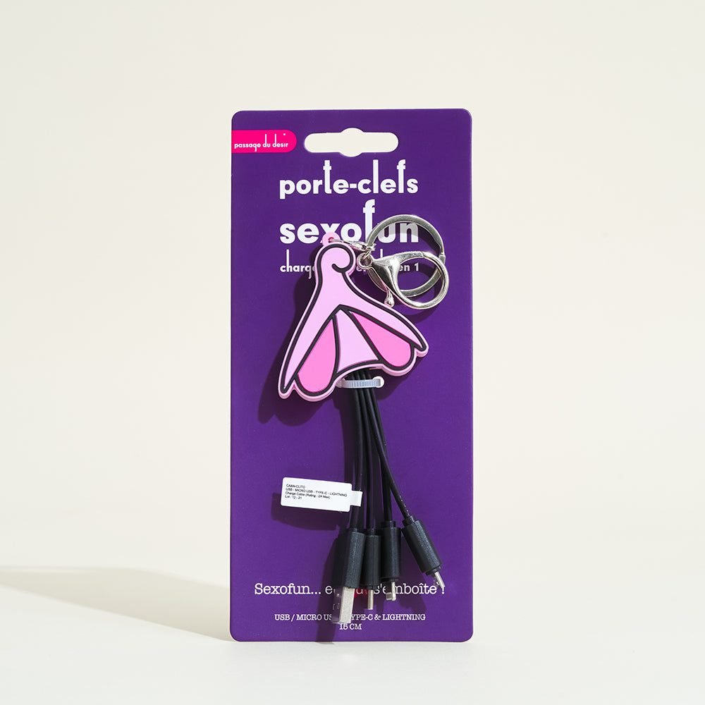Porte-clefs Sexofun chargeur universel - Clito