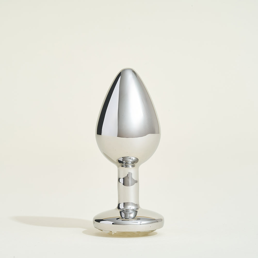 Metal Plug Steel Steel Cristal Transparent - S