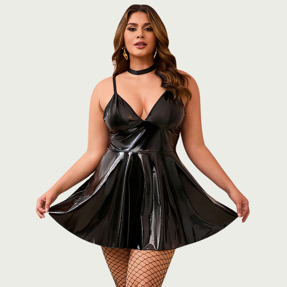 Robe patineuse simili cuir OhYeah