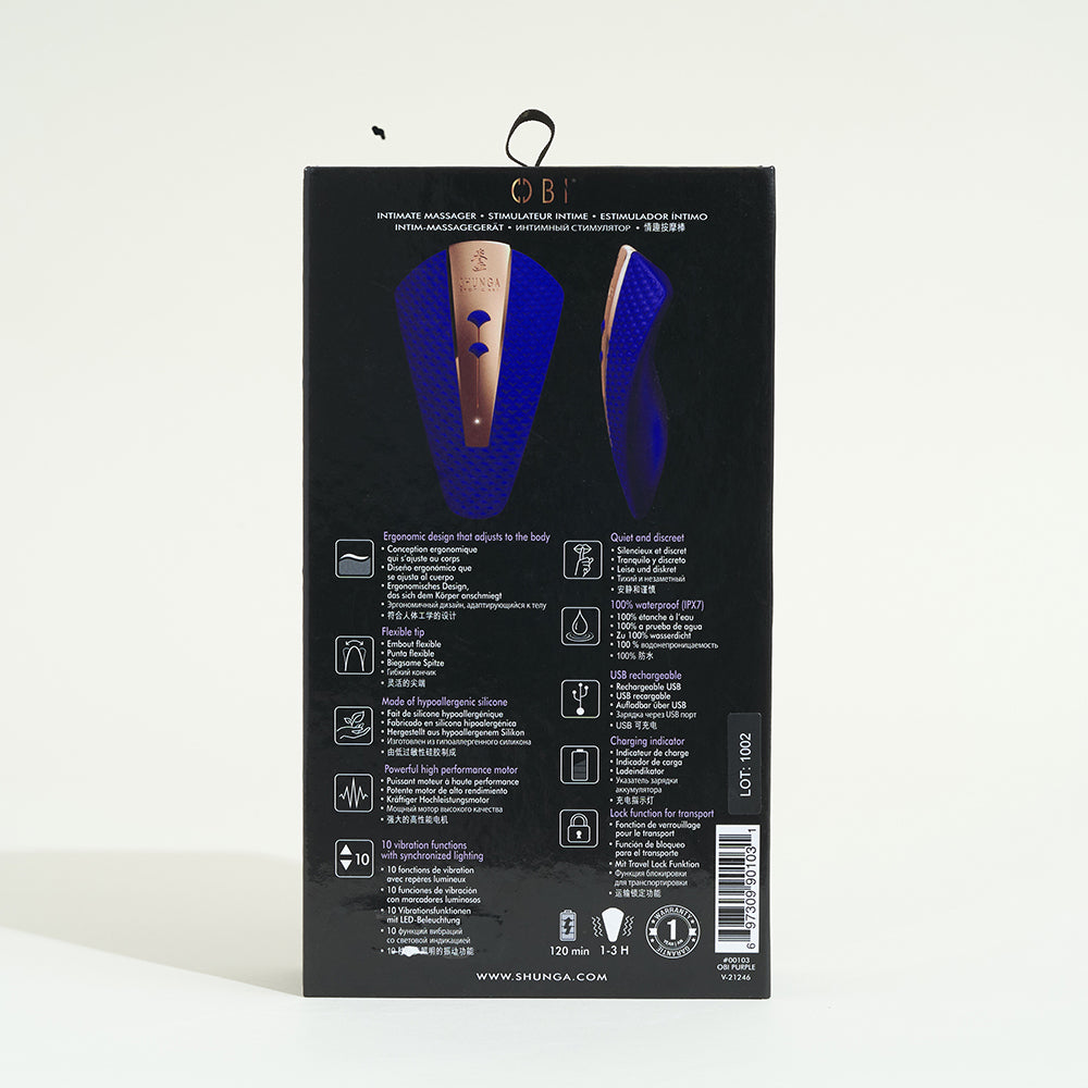 Obi panty vibrator Shunga - Purple