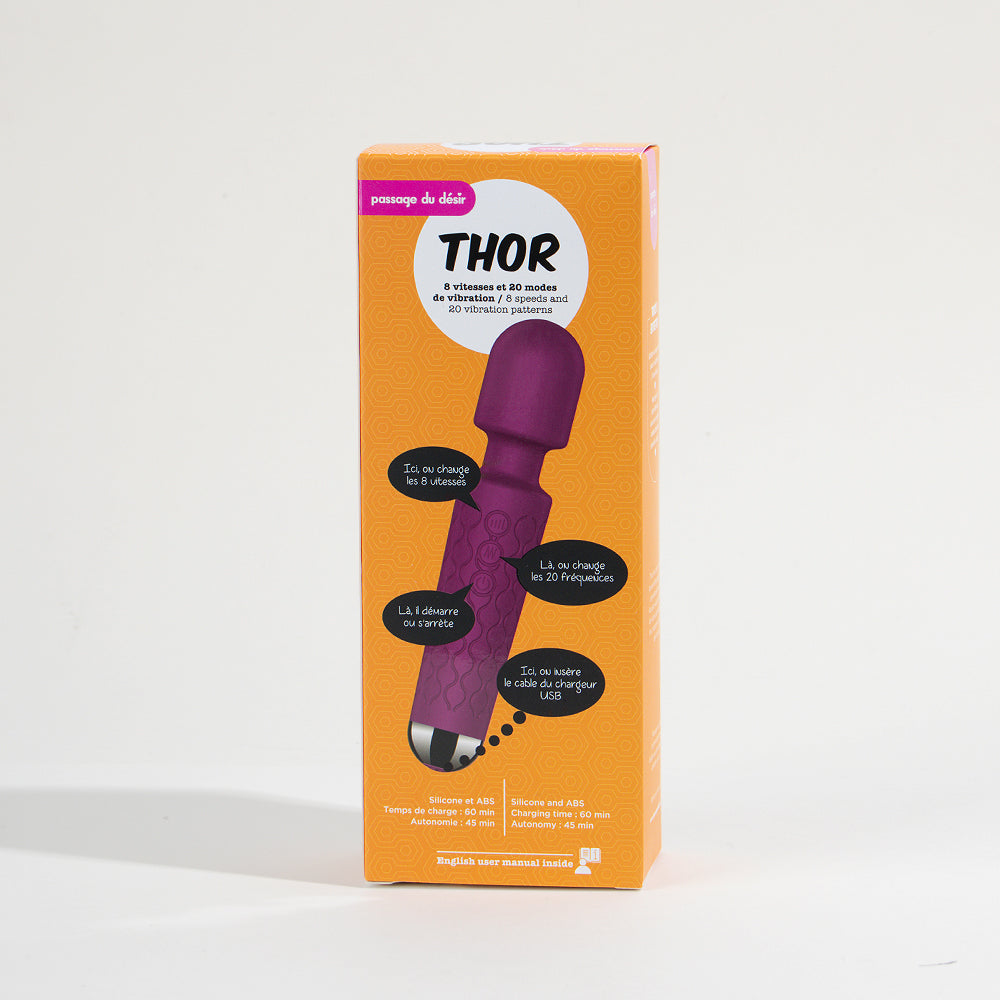 Mini Wand Silicone Thor - Bordeaux