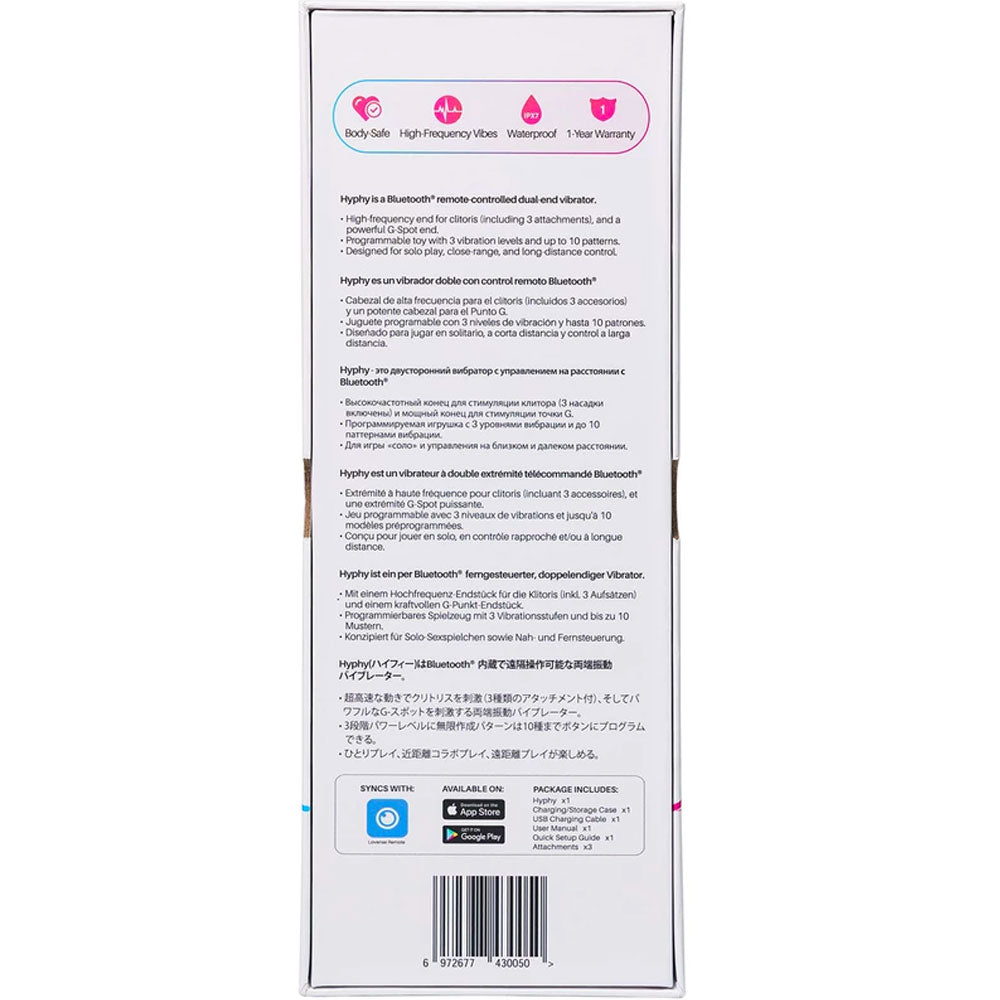 Lovense Hyphy (App-Controlled Dual-Ended Vibrator)