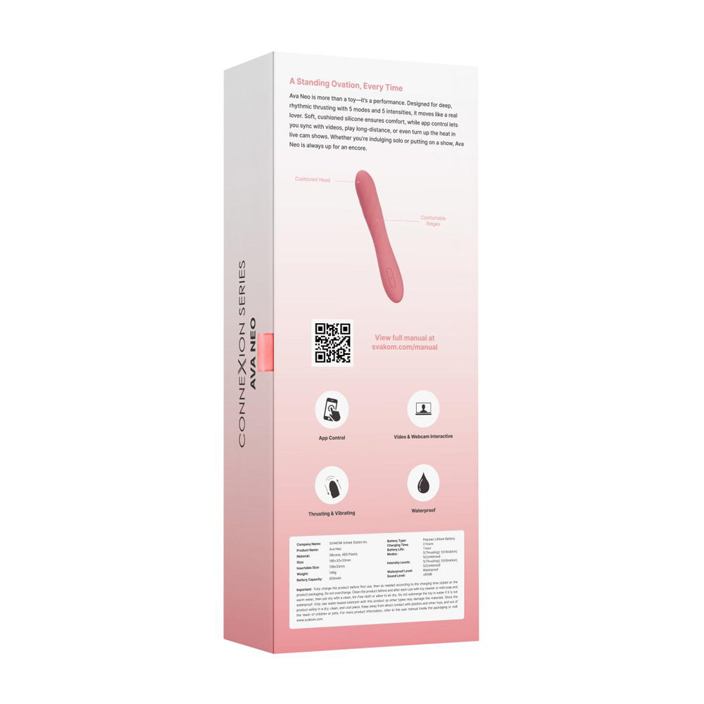 Vibromasseur va-et-vient connecté Ava Neo Svakom - Pêche