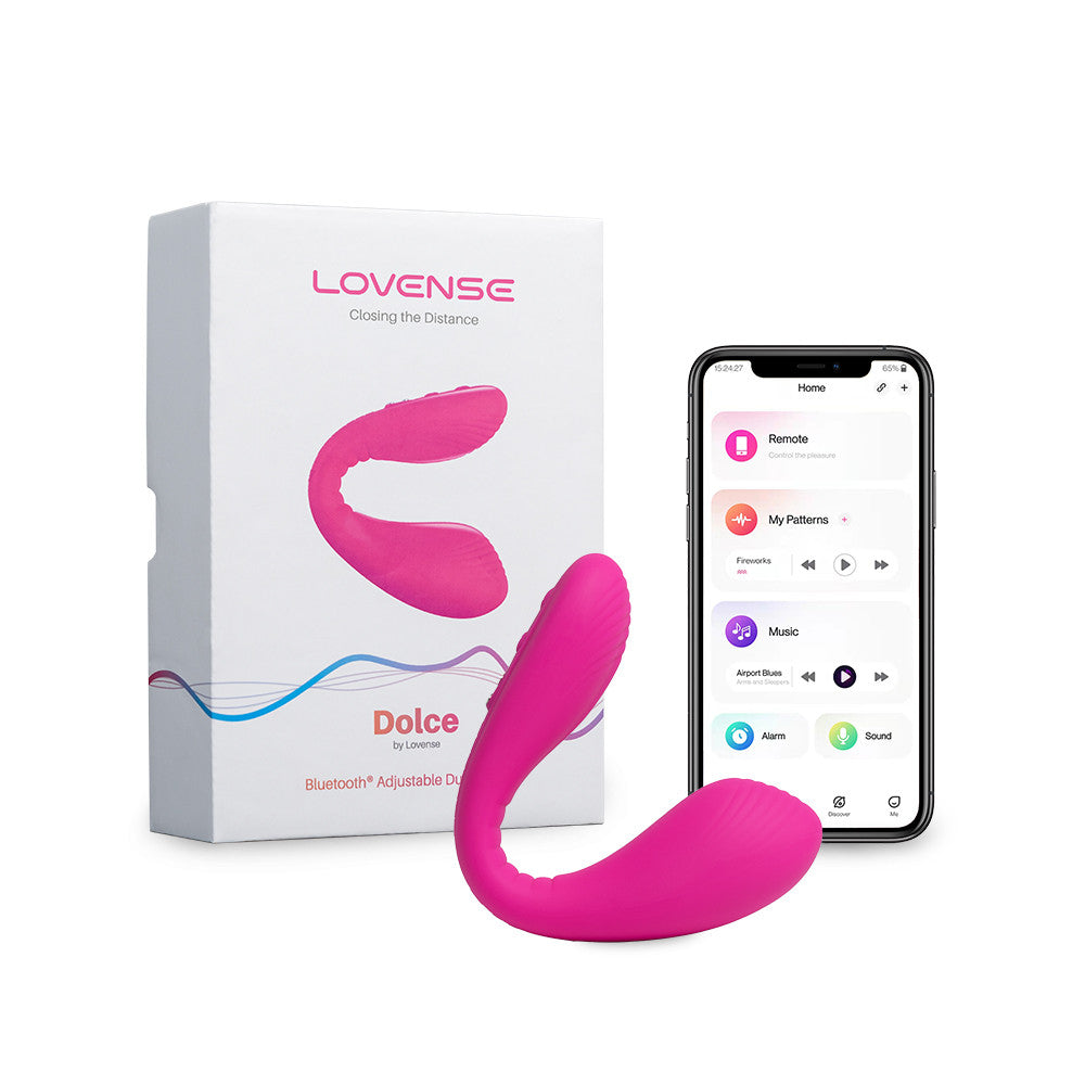 Double stimulator connected dolce de Lovense - Pink