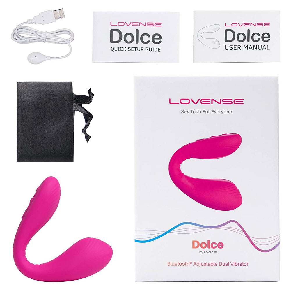 Double stimulator connected dolce de Lovense - Pink