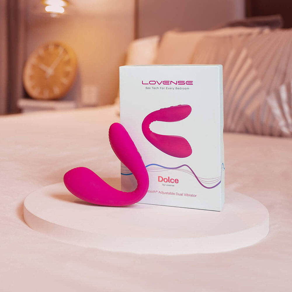 Double stimulator connected dolce de Lovense - Pink