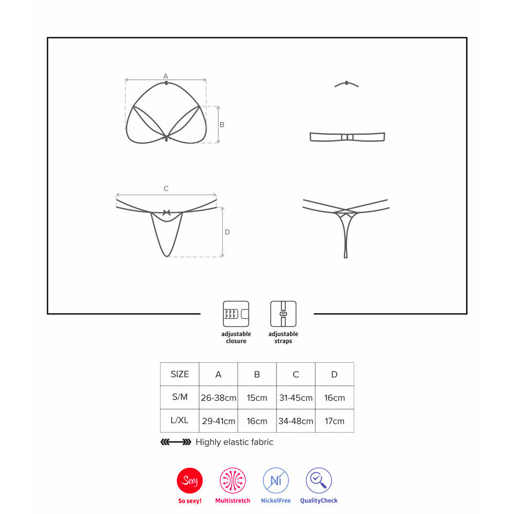 Sexy set Burning Love Obsessive - L/XL