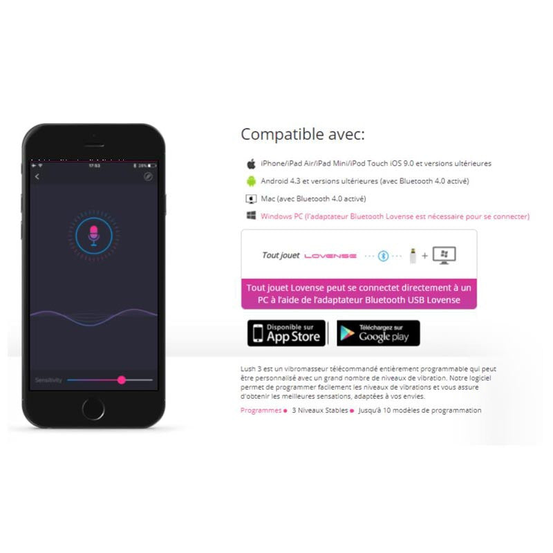 The Vibrating Lush 3 connected egg from Lovense - The egg Vibrating Lush 3 Lovense