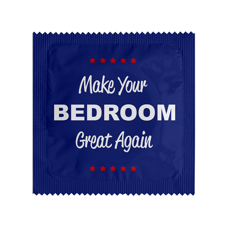 Humoristische Kondome einzeln - Make your bedroom great again