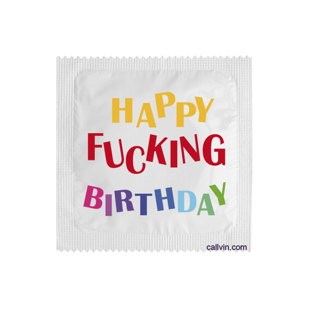 Humoristische Kondome nach Wahl - Happy Fucking Birthday