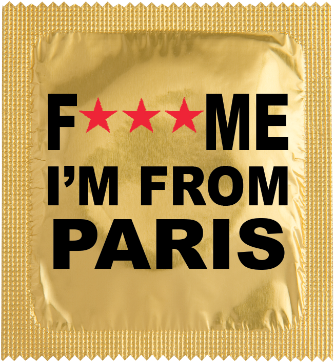 Humoristische Kondome nach Wahl - Fuck me i'm from Paris