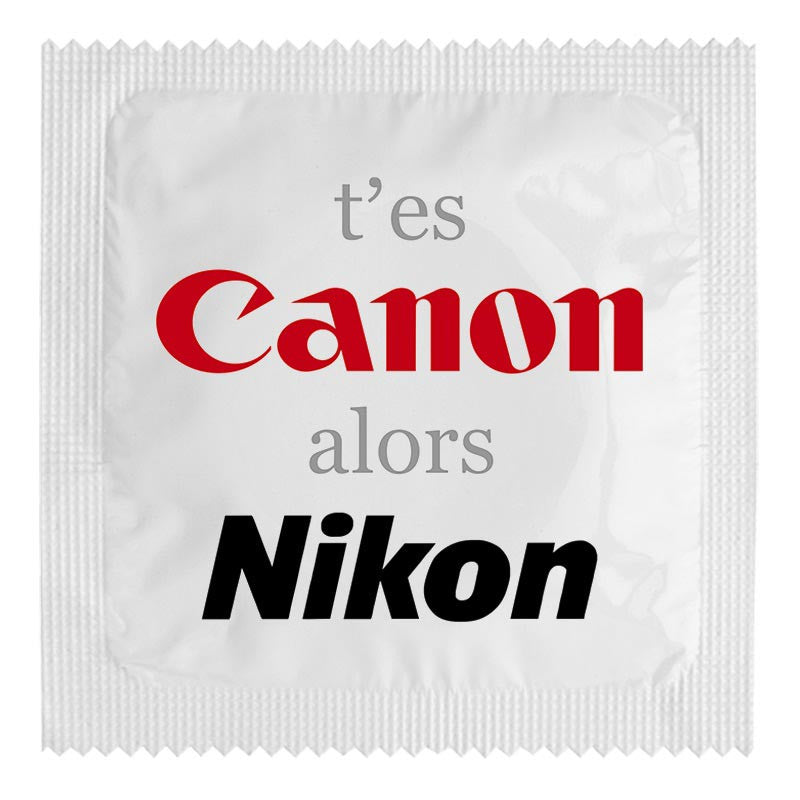 Humoristische Kondome nach Wahl - Du bist so schön, also Nikon