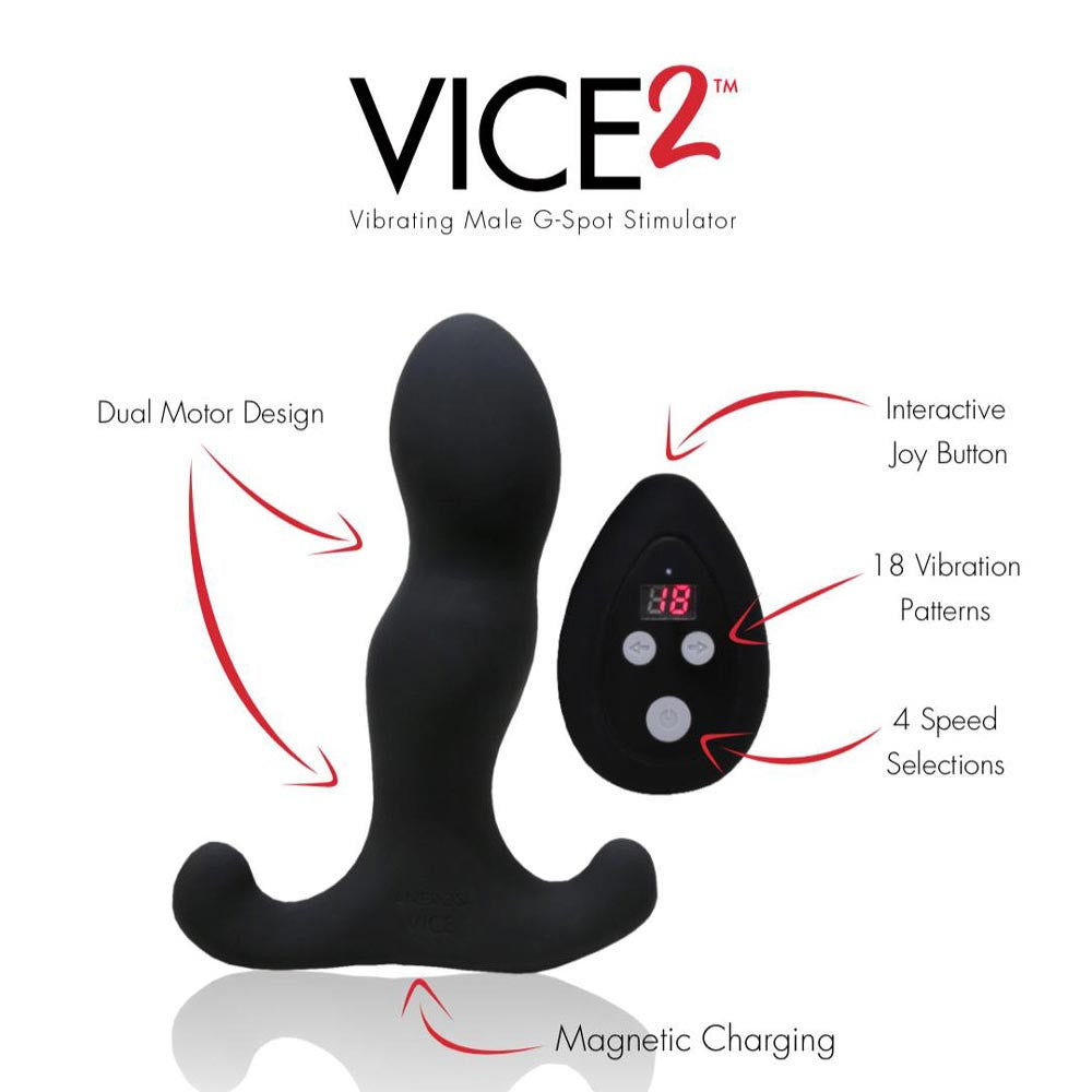 Stimulateur prostatique vibrant télécommandé Vice 2