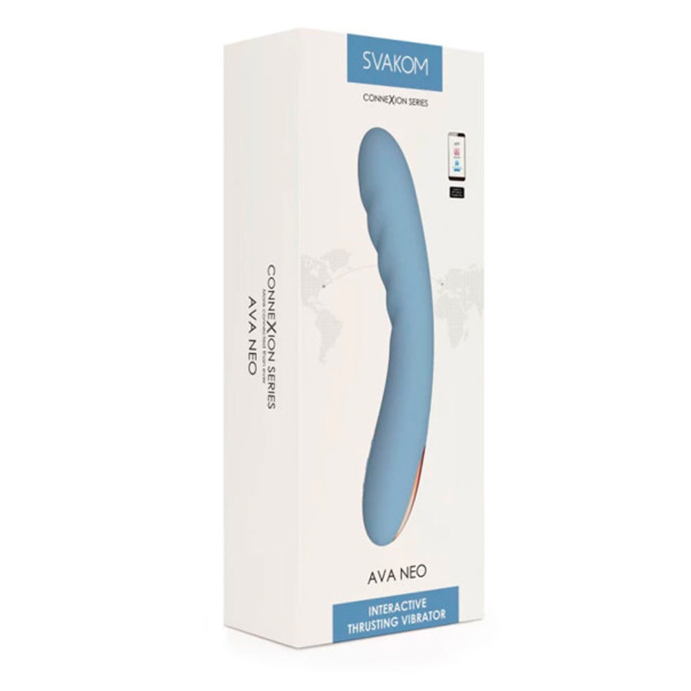Vibromasseur va-et-vient connecté Ava Neo Svakom - Bleu clair