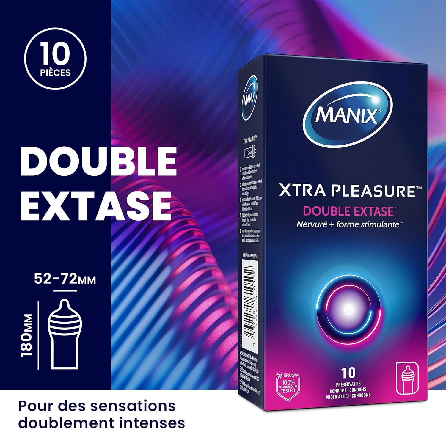 Condoms Manix XTRA PLEASURE Double ecstasy