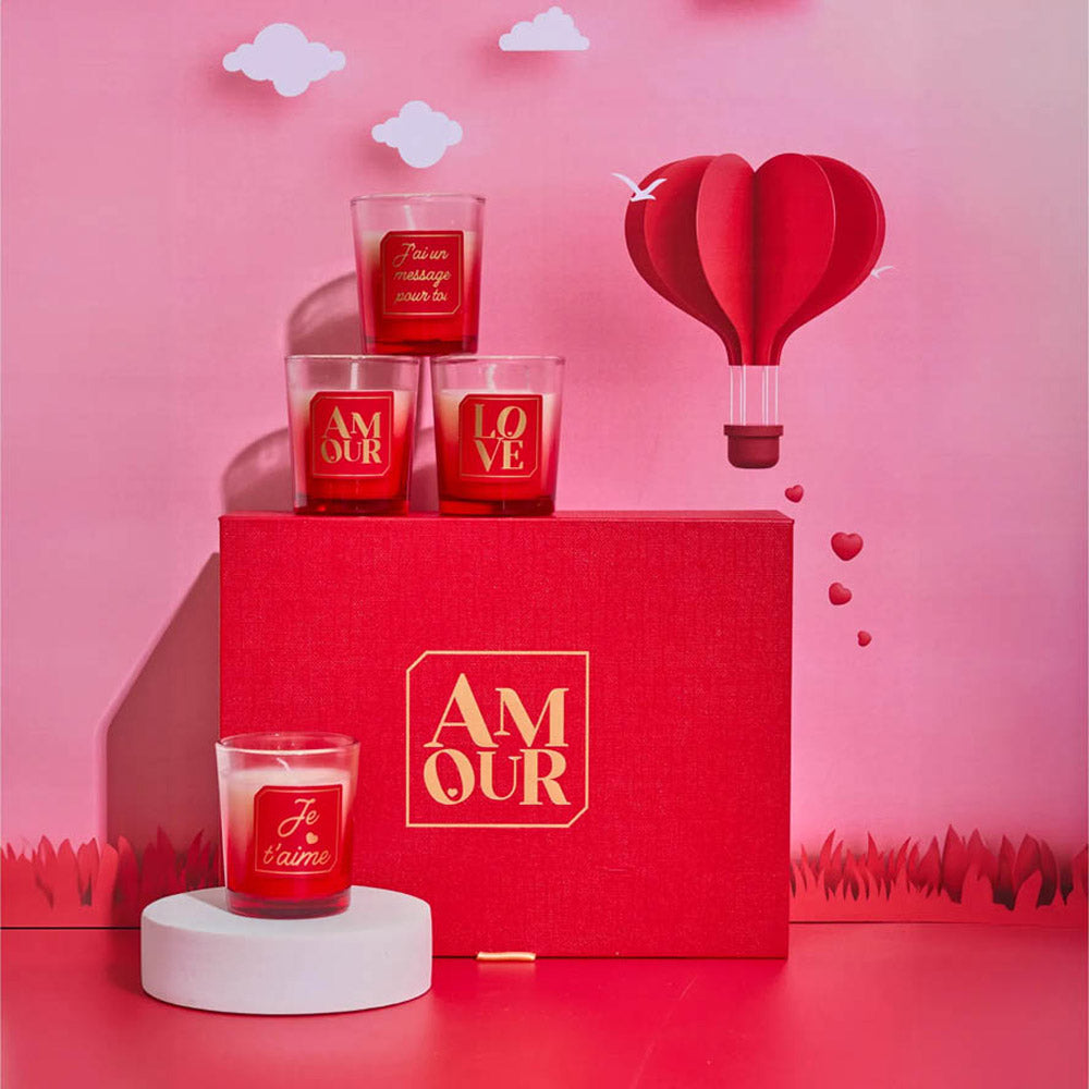 Geschenkset 6 Kerzen Liebesworte