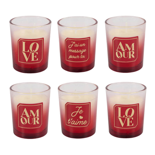 Geschenkset 6 kaarsen Mots d'Amour