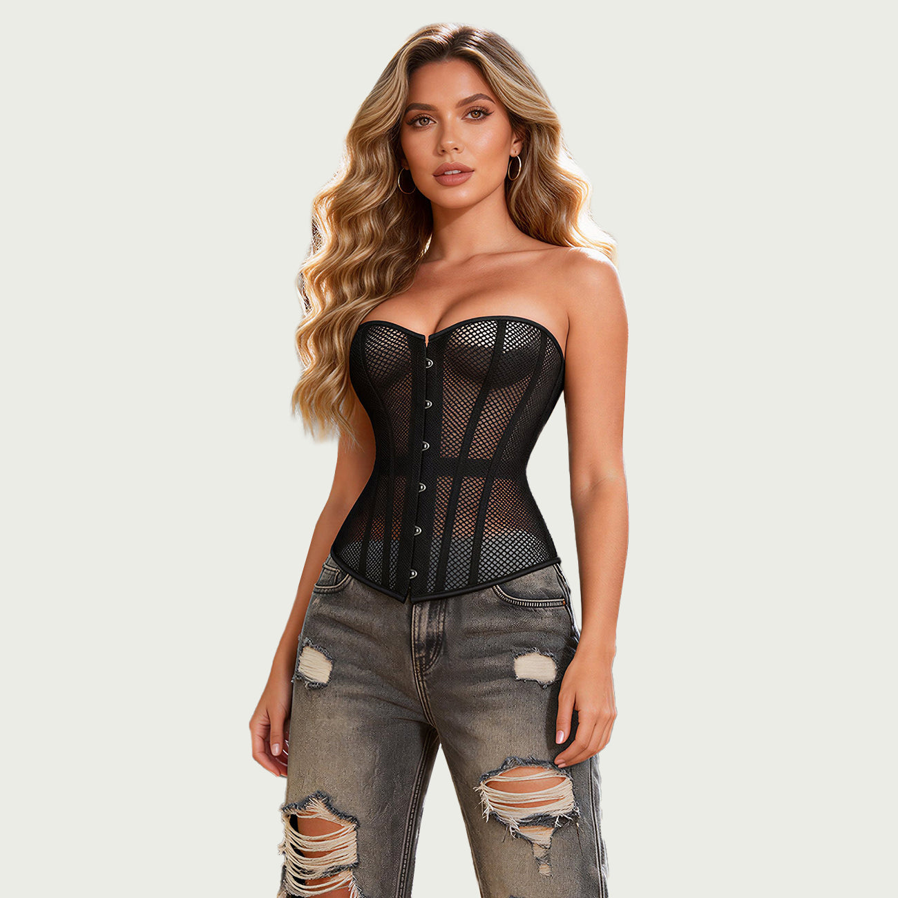OhYeah black grid corset - OhYeah black grid corset