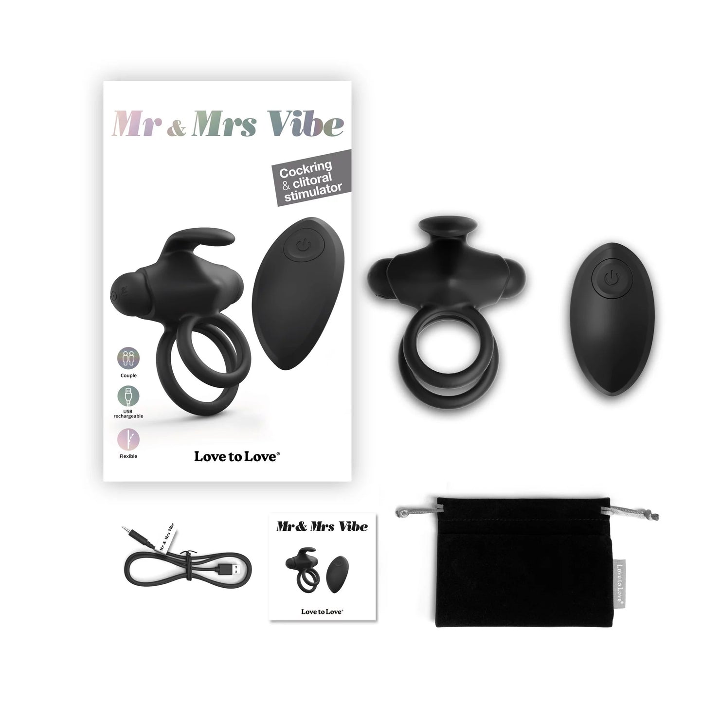 Remote -controlled vibrant ring mr & mrs vibe love to love
