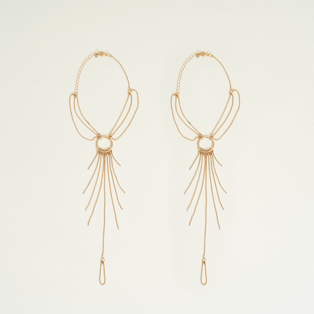 Bijoux pour pieds en chaines métalliques - Or